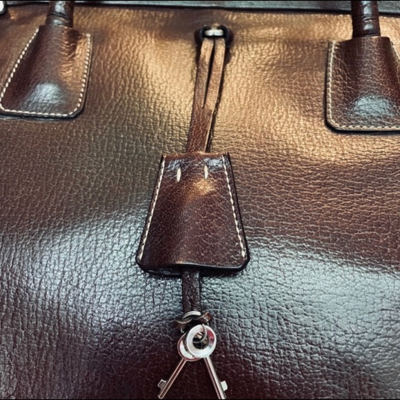 COPY**  🤎PRADA🤎 Brown Leather Doctor Satchel Bag - Picture 8 of 14